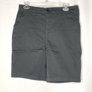 28 Palms Mens Cotton Tencel Chino Shorts Size 30 Charcoal Gray Pockets